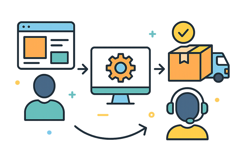 Integrazione API facile tra SIEM Distribuzione e-commerce, gestione ordini automatizzata e aggiornamenti in tempo reale sullo stato delle spedizioni.